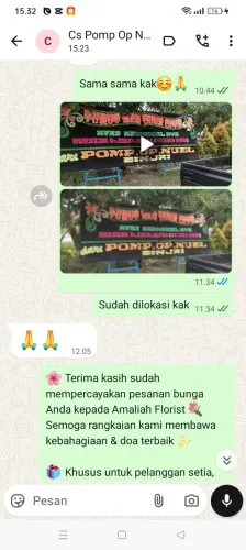 Testimonial Papan Bunga bengkulu